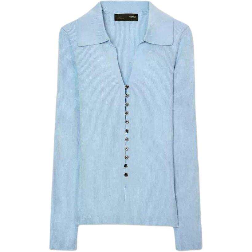 ZARA ZARA Sweaters Women's Light Blue Lapel Moderate Other