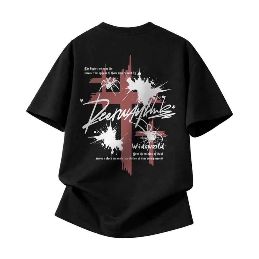 DEERWAY T Shirts Unisex Crew Neck Moderate Straight Fit