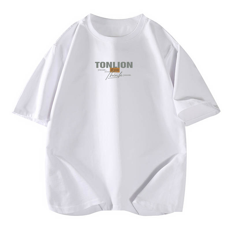 Tonlion T Shirts Unisex Crew Neck Moderate Straight Fit