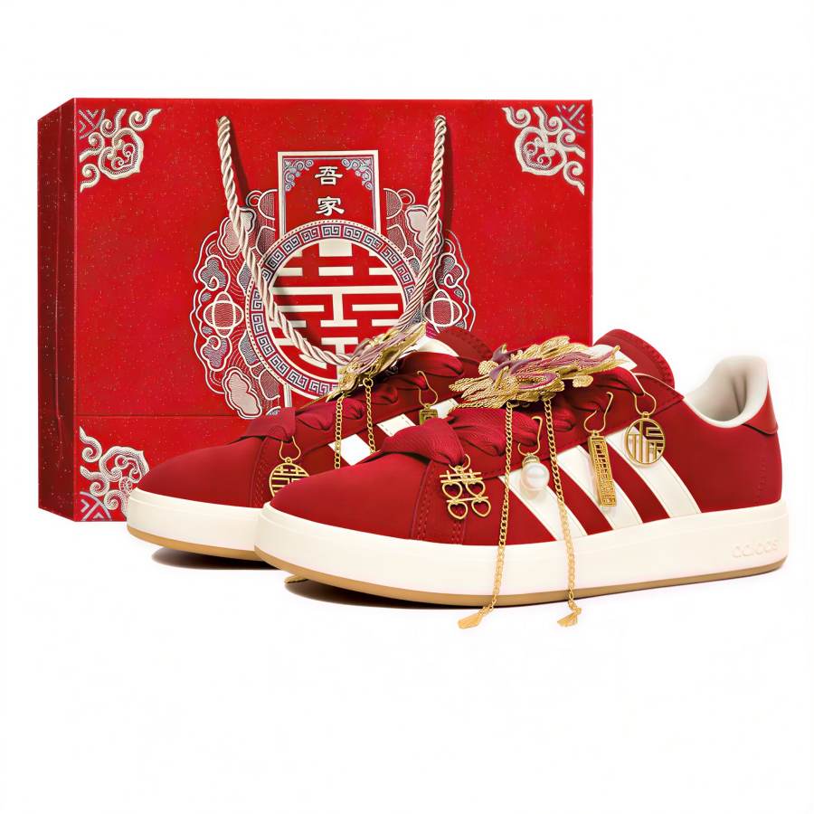 Adidas Adidas Grand Court Base 00s Heaven Destined Perfect Match Suede Abrasion Resistant Slip Resistant Low top