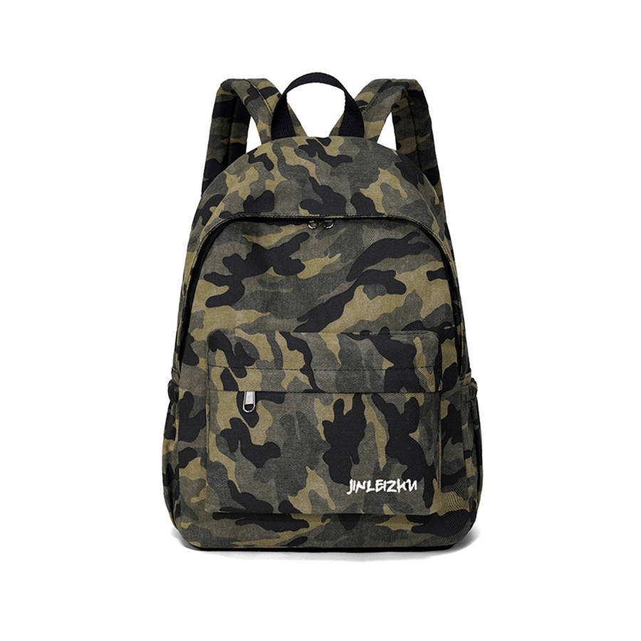 YALU Nylon Backpack Regular Unisex Green/Black