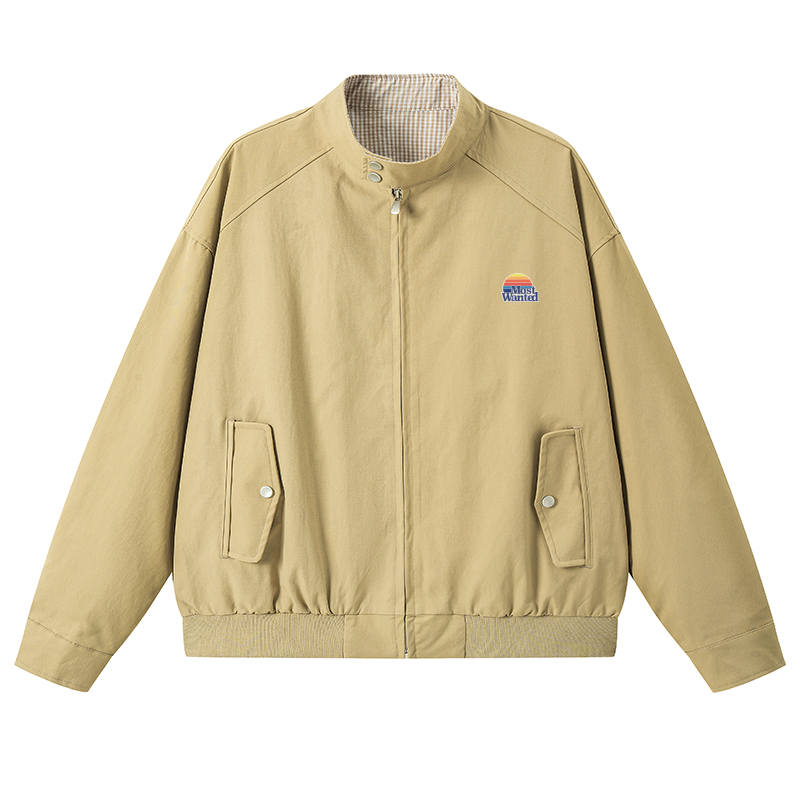 MostwantedLab Jackets Unisex Stand Collar Moderate Workwear