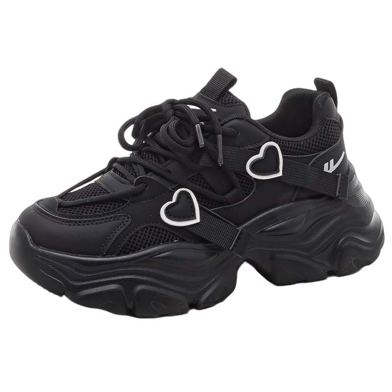 WARRIOR Warrior Chunky Sneakers Synthetic Leather, Textile Platform Height Increasing Lightweight Breathable Low top