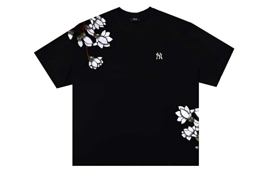 MLB MLB T Shirts Unisex Black Crew Neck Straight Fit