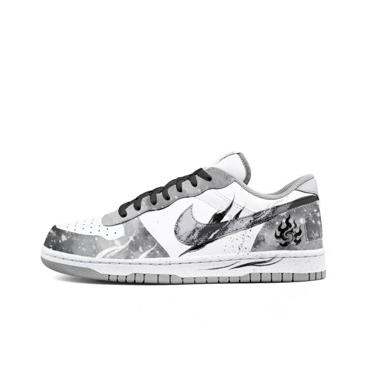 Nike Nike Big Cushioning Abrasion Resistant Lightweight Slip Resistant Low top Skateboard Shoes Men's White Black