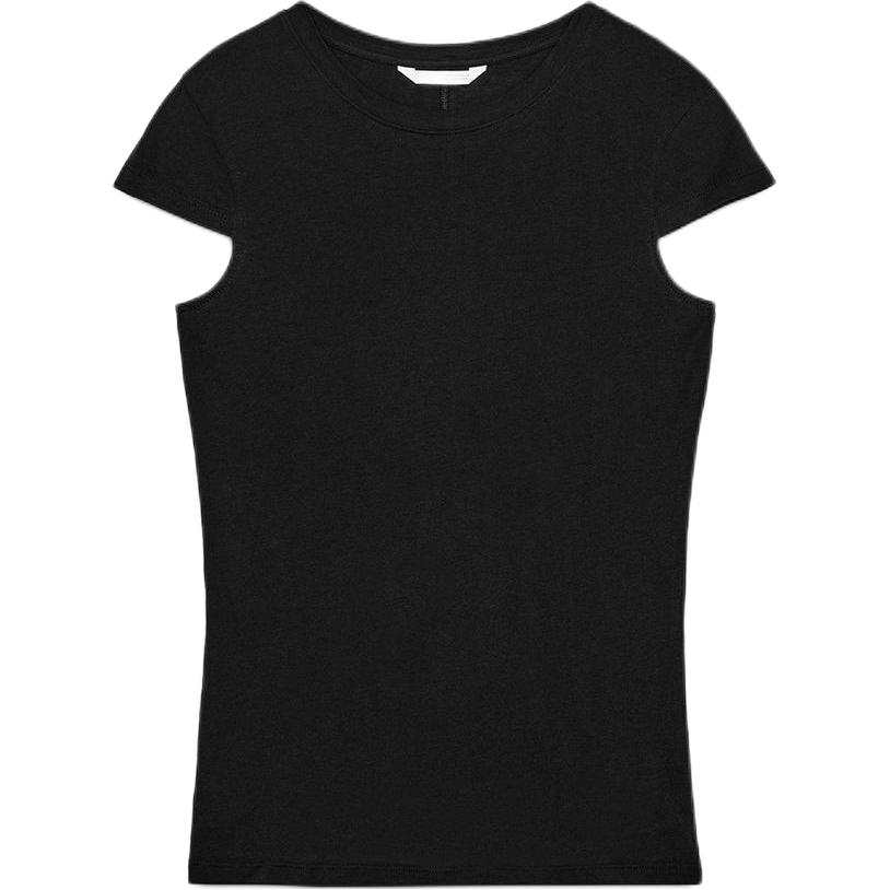 ZARA T Shirts Women's Black Crew Neck