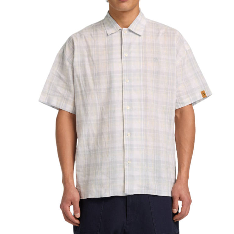 Timberland Shirts Unisex Light Gray Lapel Moderate
