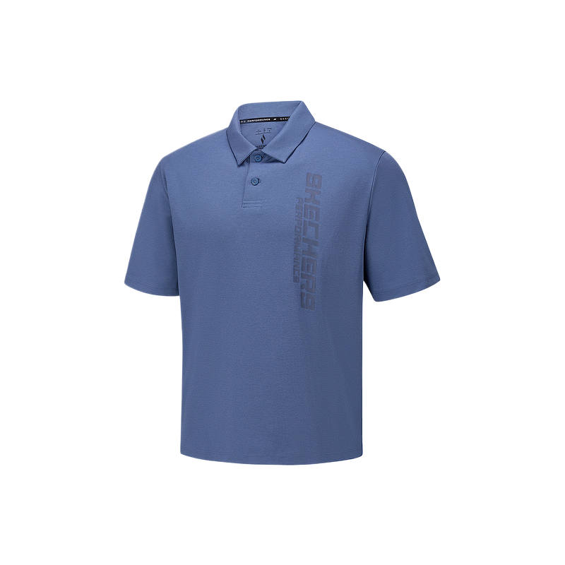 Skechers Polo Shirts Men's Wine Blue 05YL Polo Collar Moderate Other