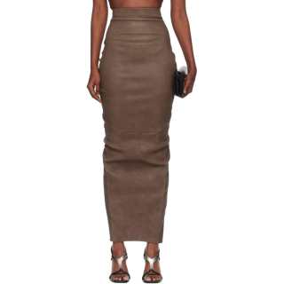 RICK OWENS/RO Leather Long Skirt Women's