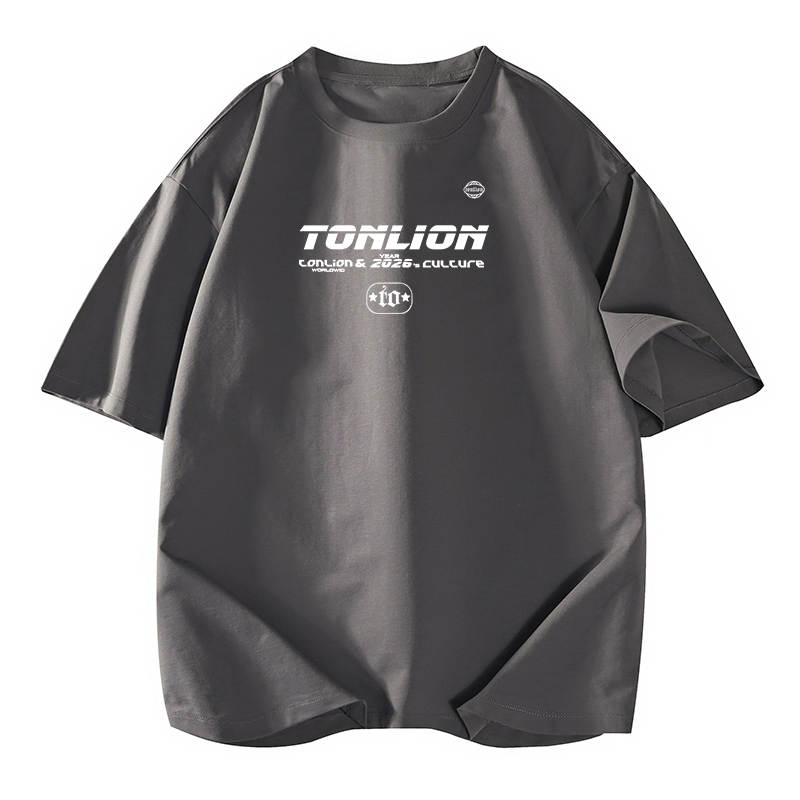 Tonlion T Shirts Unisex Crew Neck Moderate Straight Fit