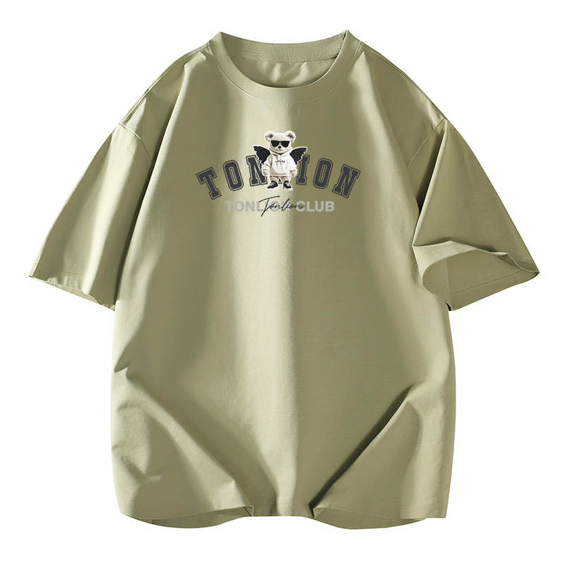Tonlion T Shirts Unisex Crew Neck Moderate Straight Fit