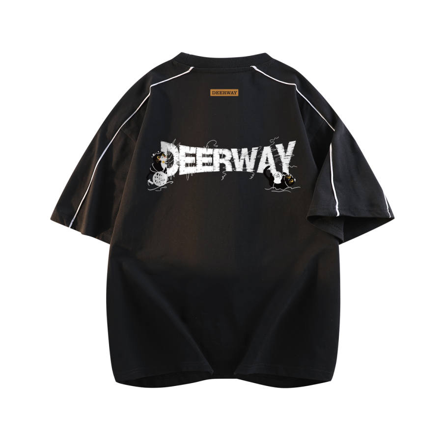 DEERWAY T Shirts Unisex Crew Neck Moderate Straight Fit