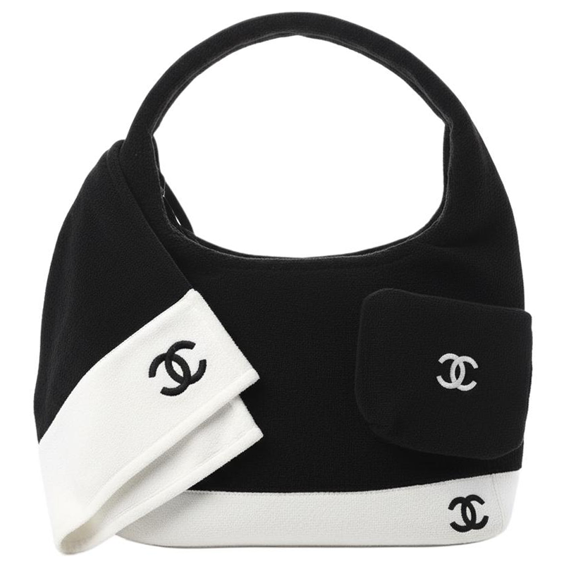 CHANEL Cotton Combo Set Women's Black & White