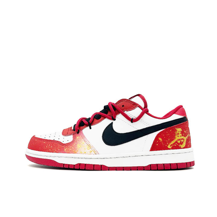 Nike Nike Big Matai Jinzhou Abrasion Resistant Breathable Low top Skateboard Shoes Men's Red Black