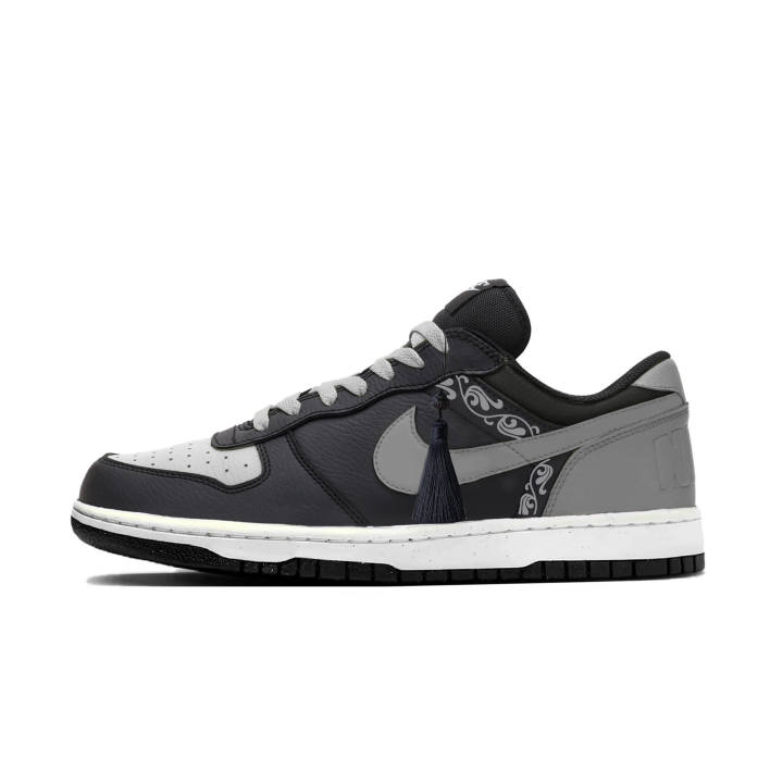Nike Nike Big Gray Shadow Leather Abrasion Resistant Low top Athleisure Skate Shoes Men's Black Gray