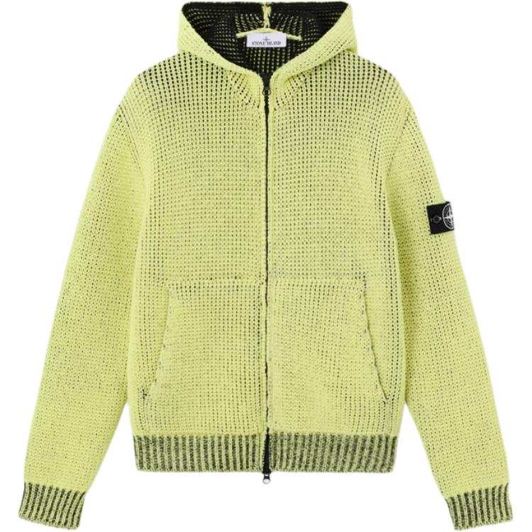 STONE ISLAND Knitwear Men's Lemon Hooded Non Detachable Moderate