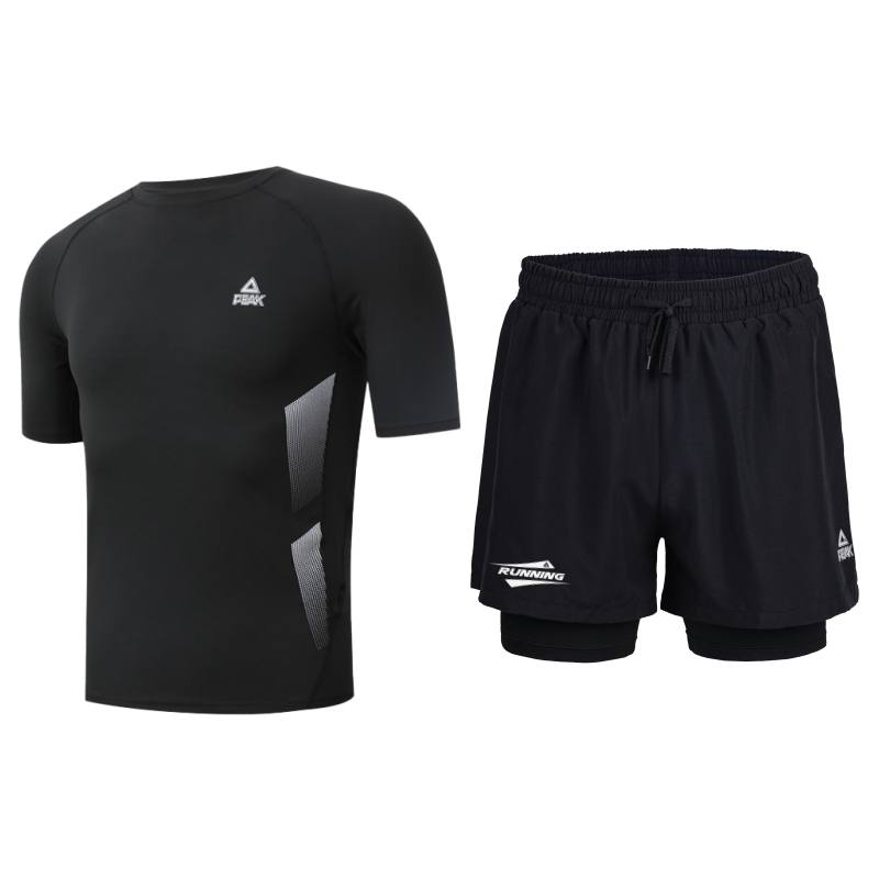 PEAK Casual Sportswear Unisex Two Piece Set Black