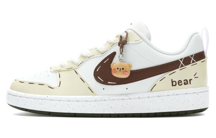 Nike Nike Court Borough Low top Skateboard Shoes Women's Custard White