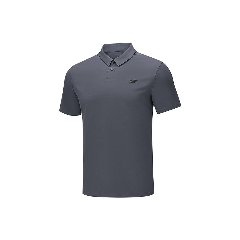 Skechers Polo Shirts Men's Odyssey Gray 026R Polo Collar Moderate