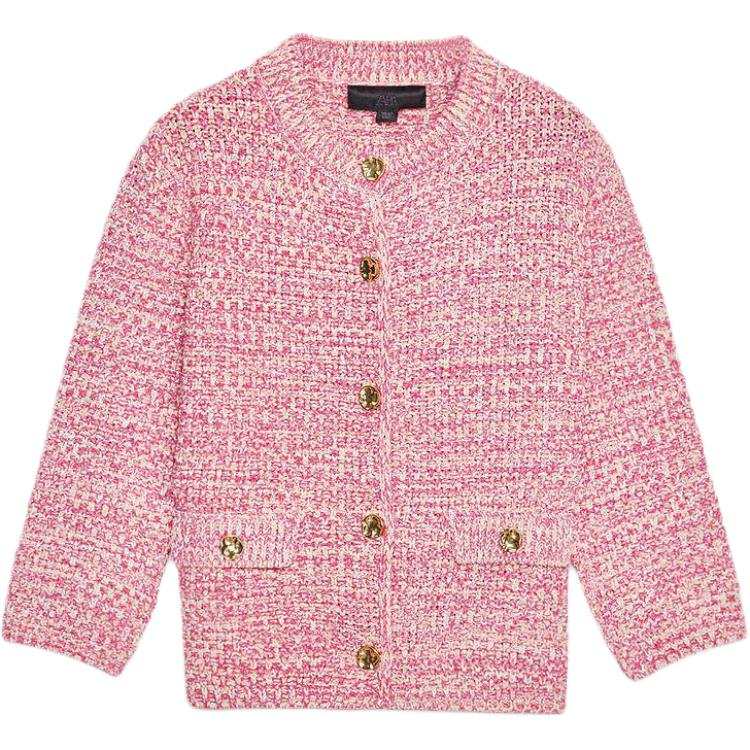 ZARA Knitwear Women's Pink Lapel Moderate