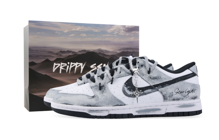 Nike Nike Dunk Drippy Mobius Skateboard Shoes Unisex White Gray
