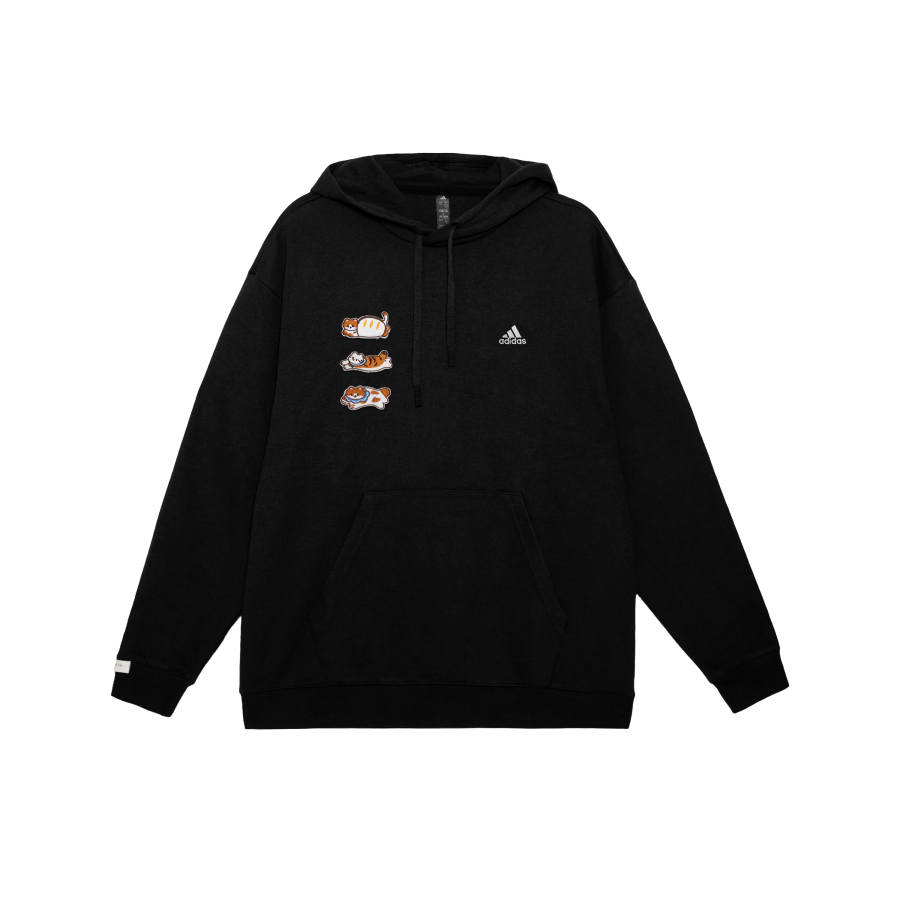 Adidas Adidas SWEAT Sweatshirts Unisex Black Hooded Thickened Regular