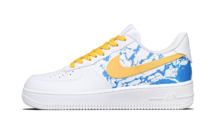 Nike Nike Air Force 1 Wave Surge Cow Leather Abrasion Resistant Low top Skateboard Shoes Unisex Blue