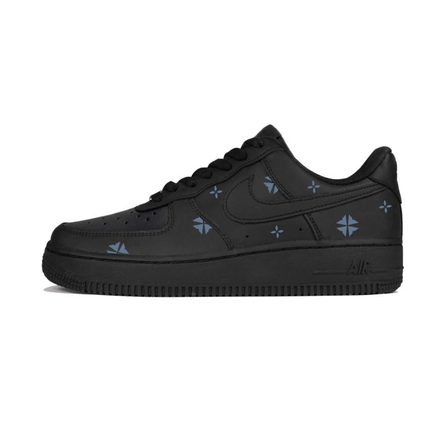 Nike Nike Air Force 1 Cushioning Low top Children's Basketball Shoes Women's Black Blue