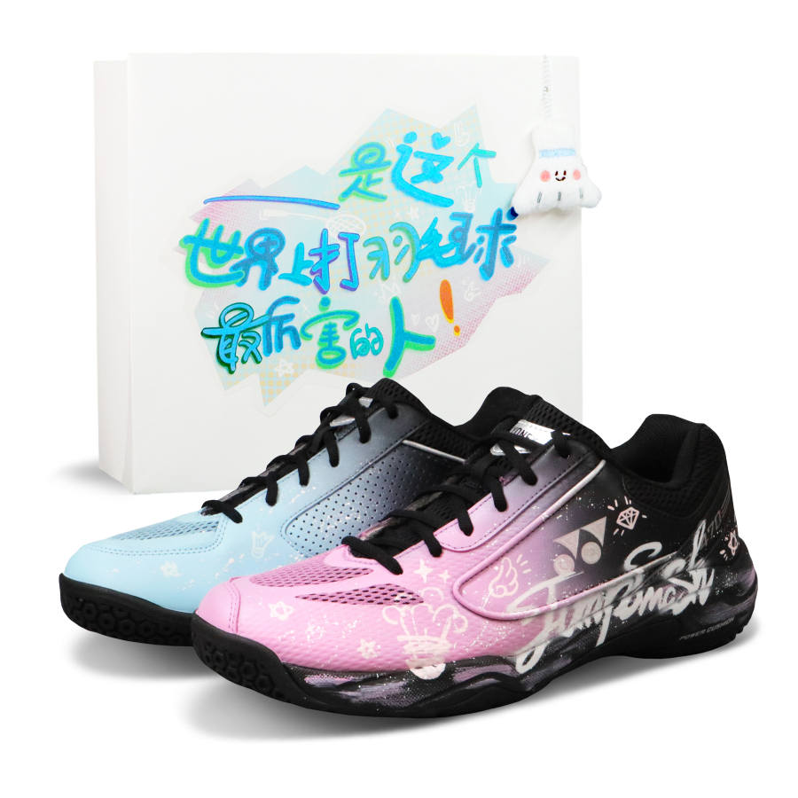 YONEX Power Cushion Cushioning Low top Badminton Shoes Men's Black Pink Blue