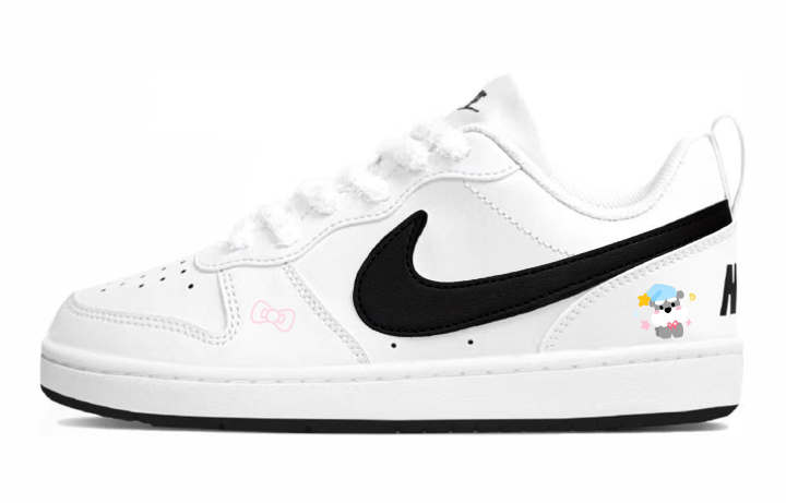 Nike Nike Court Borough 2 Leather Low top Skateboard Shoes Black Unisex
