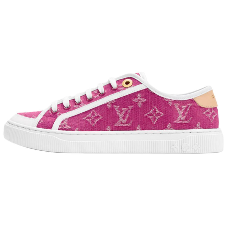 LOUIS VUITTON Lagoon Low top Canvas Shoes Women's Pink