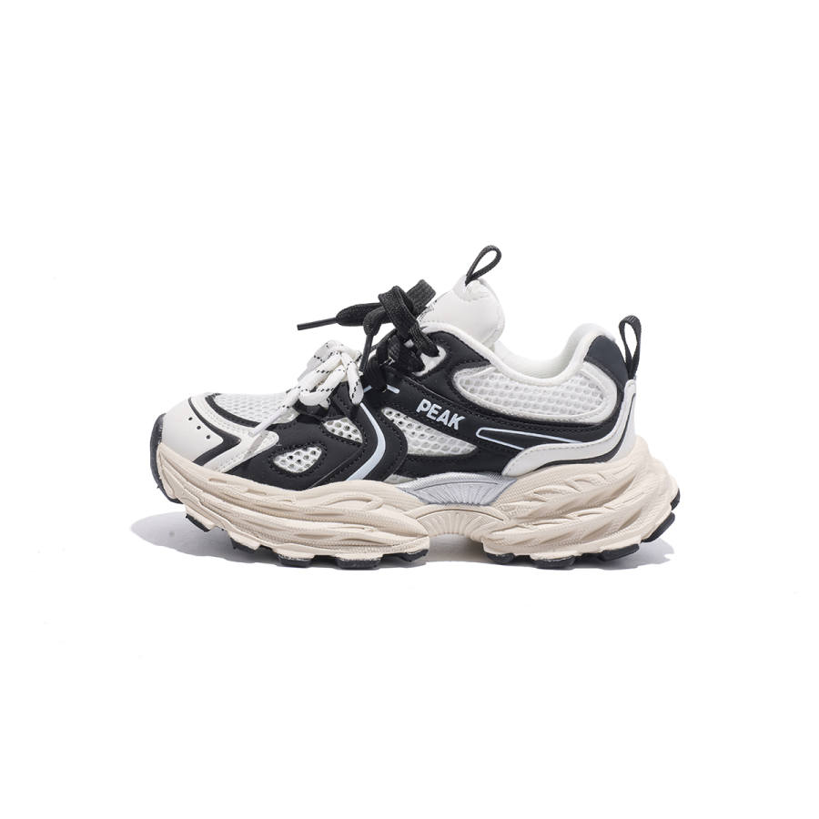 PEAK Slip Resistant, Breathable, And Lightweight Low top Chunky Sneakers Women's Beige/Black