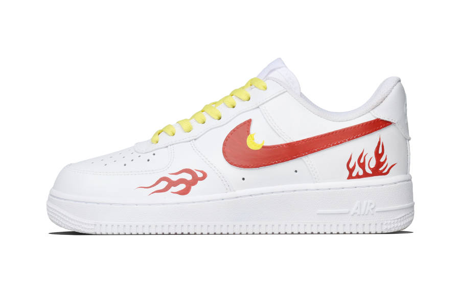 Nike Nike Air Force 1 Thunderfire Cow Leather Abrasion Resistant Low top Skateboard Shoes Unisex Red