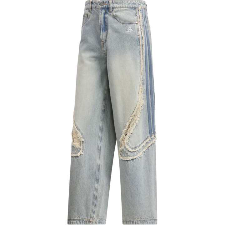 Adidas Adidas TEAM Jeans Unisex Indigo Denim Moderate Wide Leg Pants