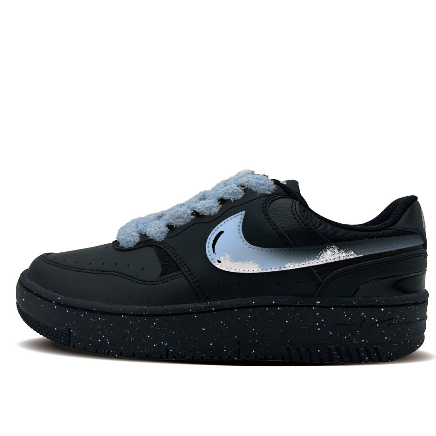Nike Nike Gamma Force Star Velvet Synthetic Leather Abrasion Resistant Low top Skateboard Shoes Women's Black