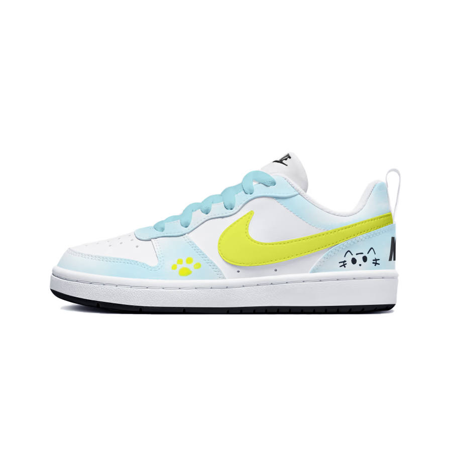 Nike Nike Court Borough Mint Cream Cat Low top Kids' Skateboarding Shoes Fresh Blue Teenagers
