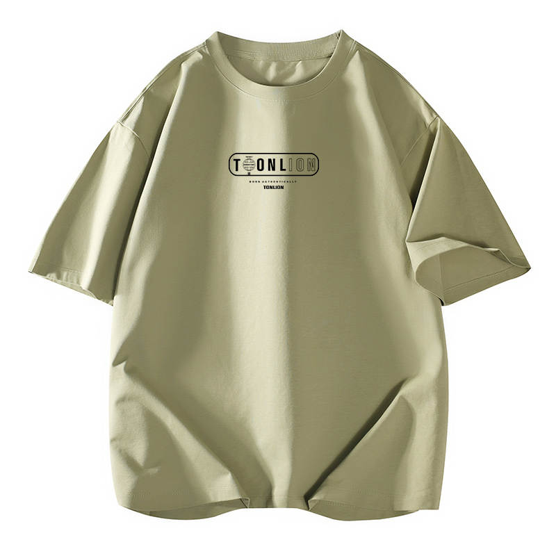 Tonlion T Shirts Unisex Crew Neck Moderate Straight Fit