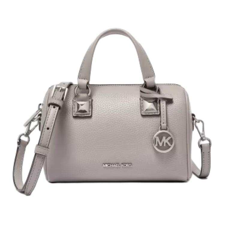 MICHAEL KORS Grayson Cow Leather With Artificial Leather Handbag Small Women's Pearl Gray