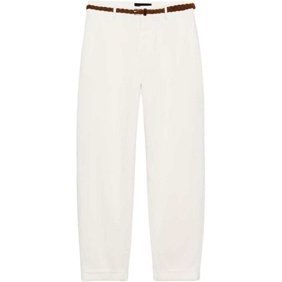 ZARA Casual Pants Women's White Moderate Straight Fit Pants