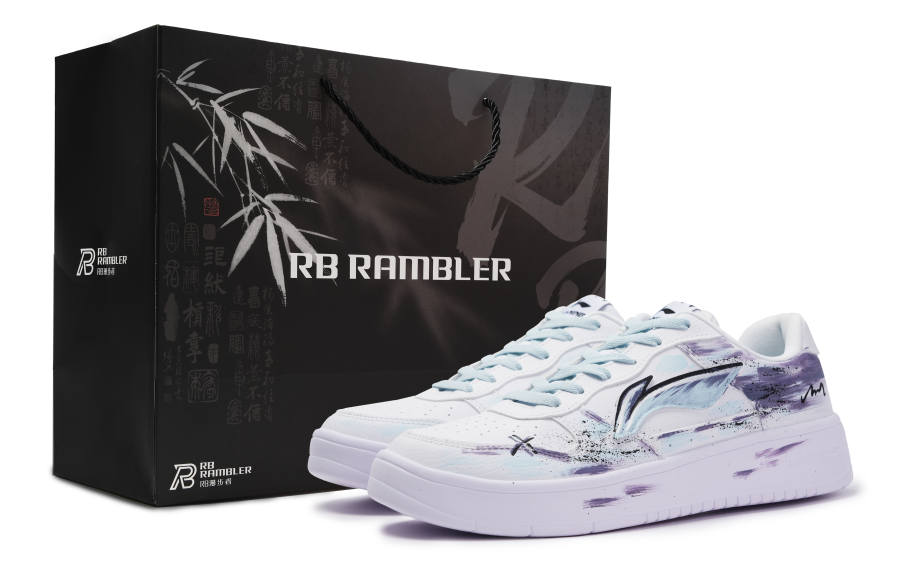 Li-Ning Li Ning Floating Boat Abrasion Resistant Slip Resistant Low top Skateboard Shoes Men's Blue Purple
