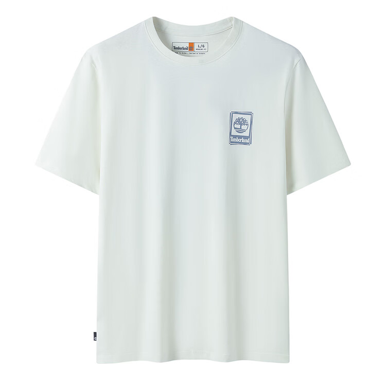 Timberland T Shirts Men's CM9 Vintage White Crew Neck Moderate