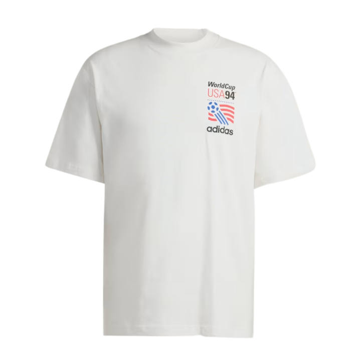 Adidas Adidas T Shirts Men's White Crew Neck Moderate Straight Fit