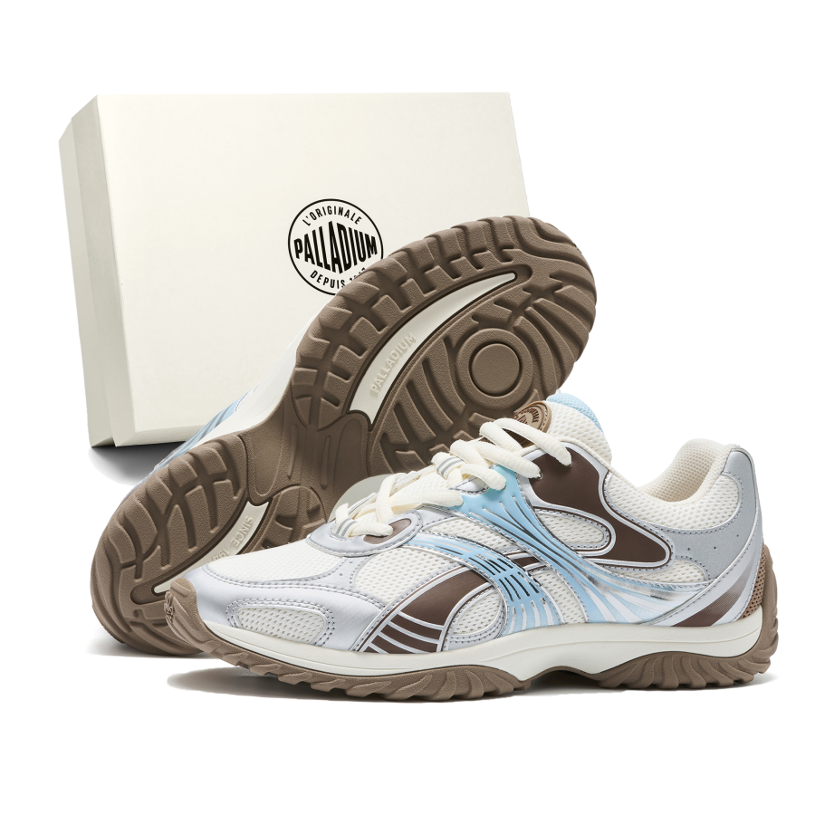 Palladium Casual Shoes Women's Low Top Silver/Brown