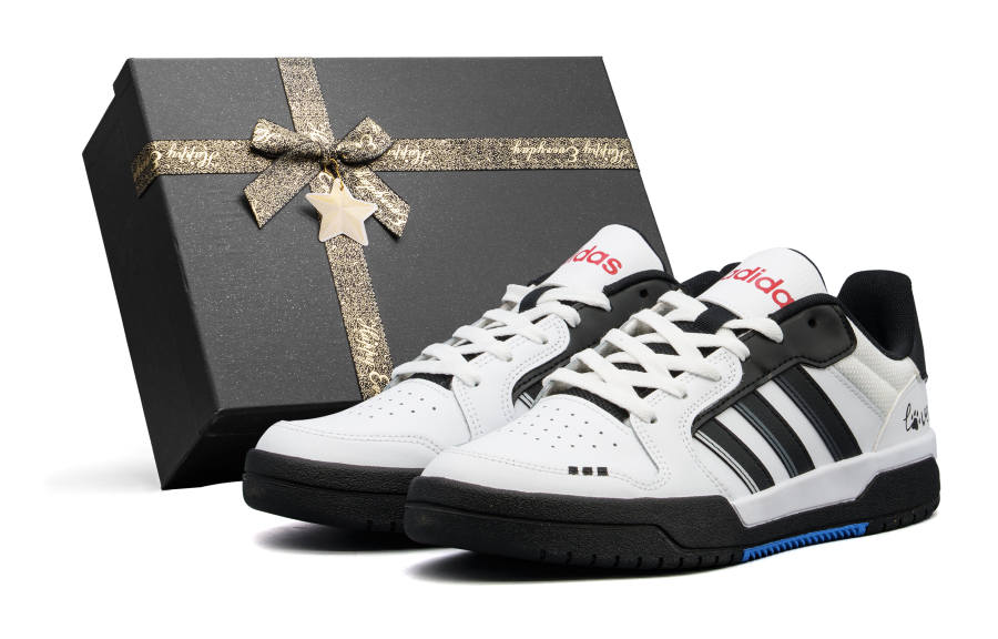 Adidas Neo Entrap Leather Low top Skateboard Shoes Unisex Black White Box