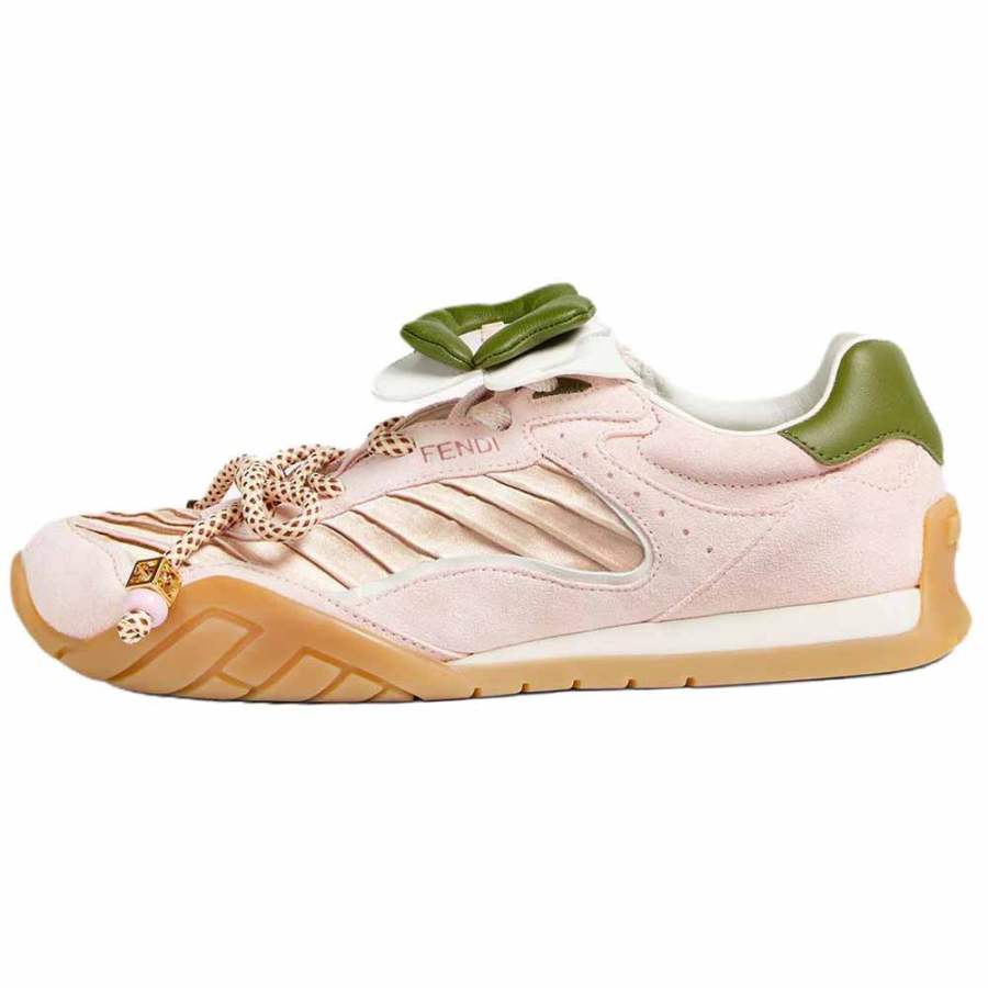 FENDI Wave Pulse Low top Life Casual Shoes 2cm Women's Pink