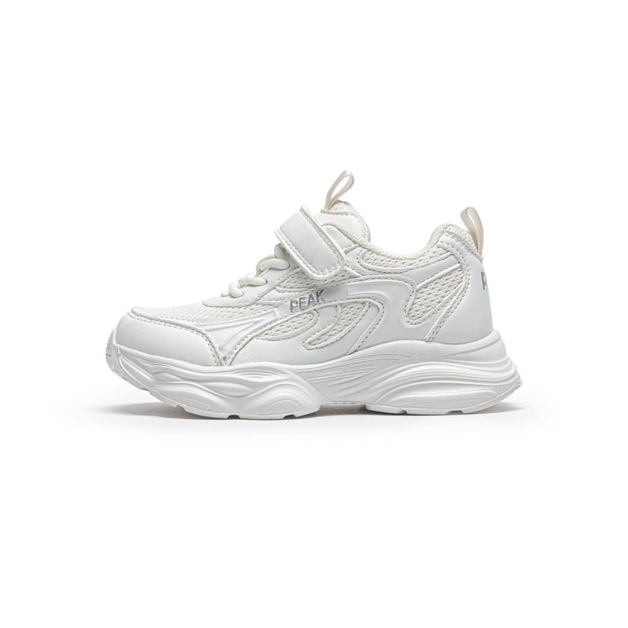 PEAK Textile, Synthetic Leather Slip Resistant, Breathable, And Lightweight Low top Chunky Sneakers Women's White