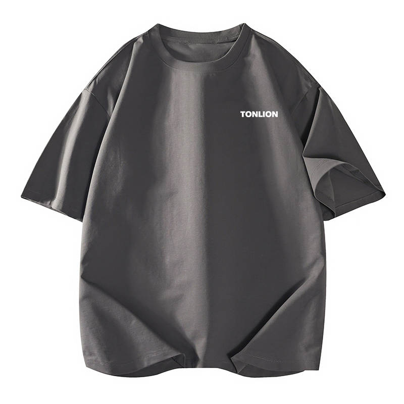 Tonlion T Shirts Unisex Crew Neck Moderate Straight Fit