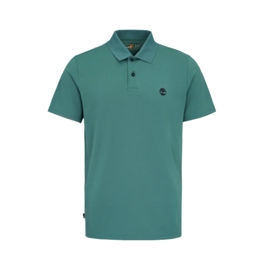Timberland Polo Shirts Unisex Green Polo Collar Moderate Straight Fit