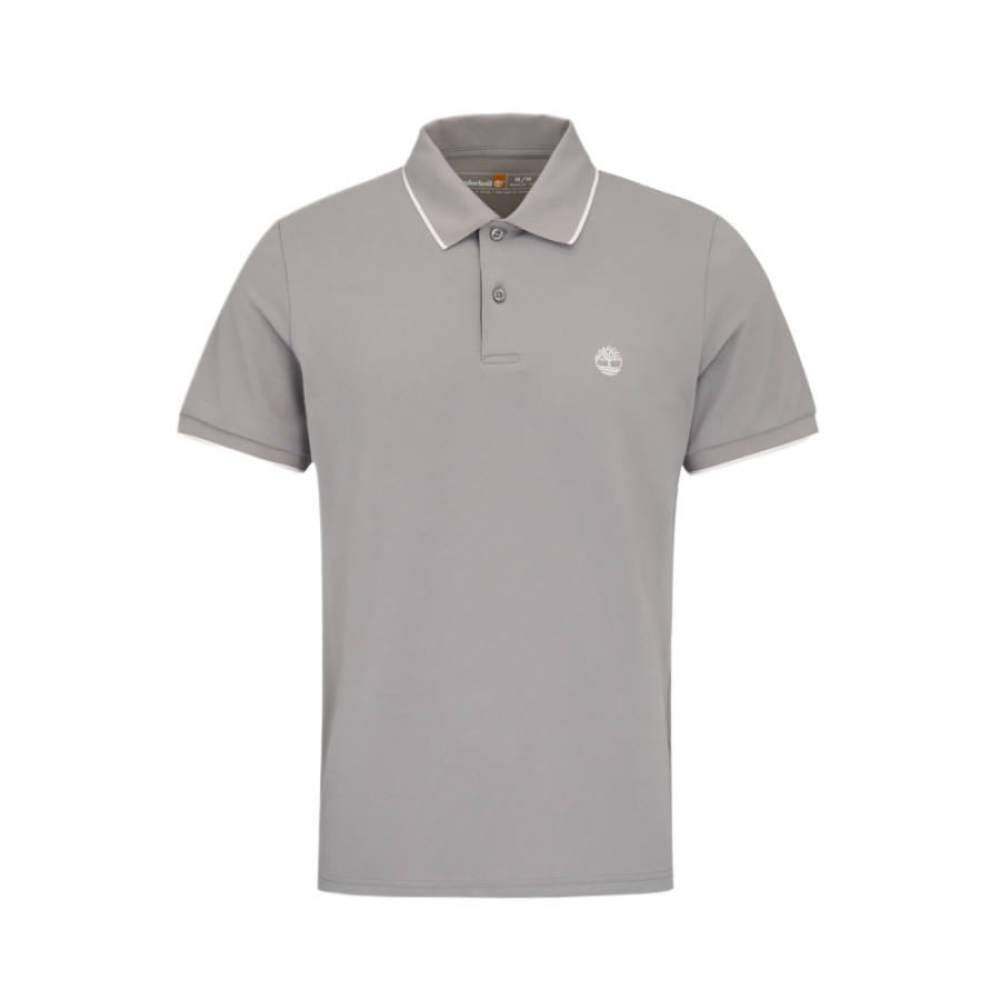 Timberland Polo Shirts Unisex Gray Polo Collar Moderate Straight Fit