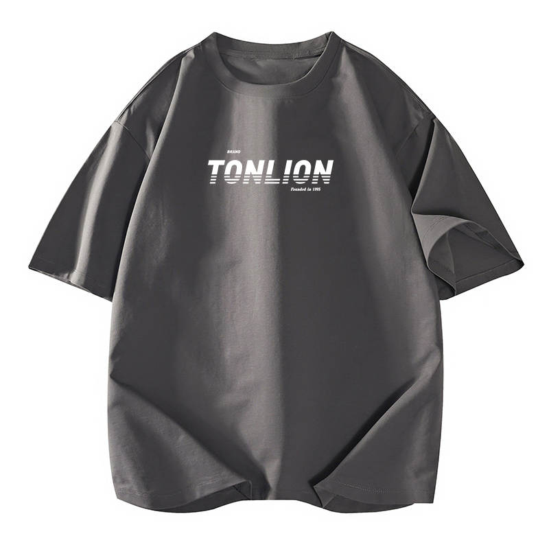 Tonlion T Shirts Unisex Crew Neck Moderate Straight Fit